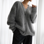 Women's Structured Statement Cardigan – Couture Style Long Sleeve Cardigan