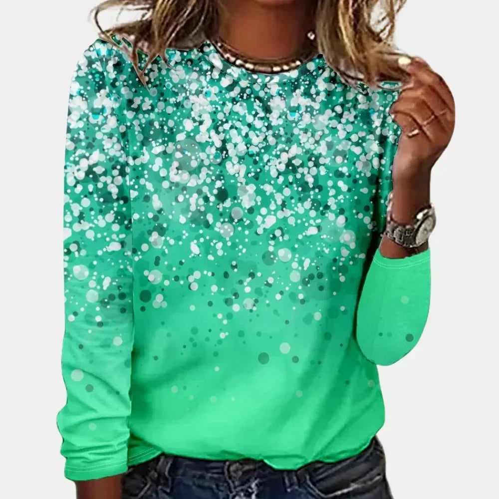 Women's Star Pattern Christmas Sweater – Sparkle Festive Holiday Sweater