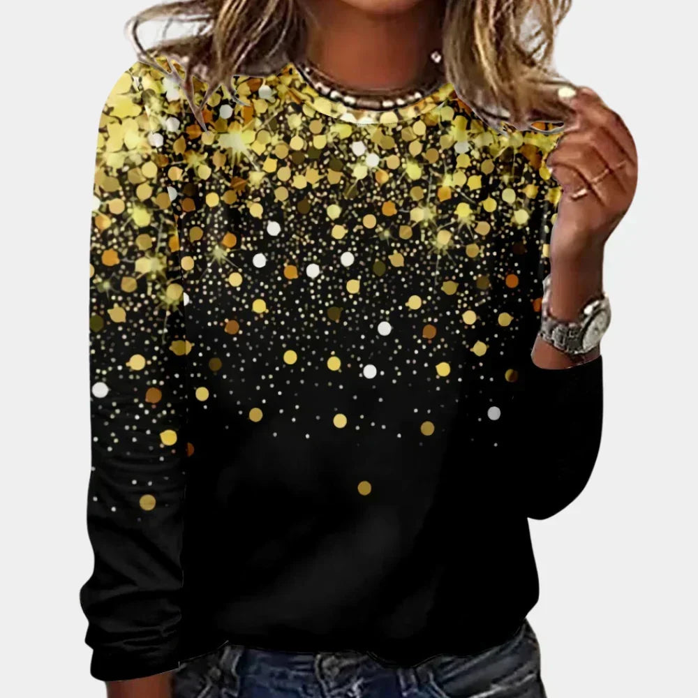 Women's Star Pattern Christmas Sweater – Sparkle Festive Holiday Sweater