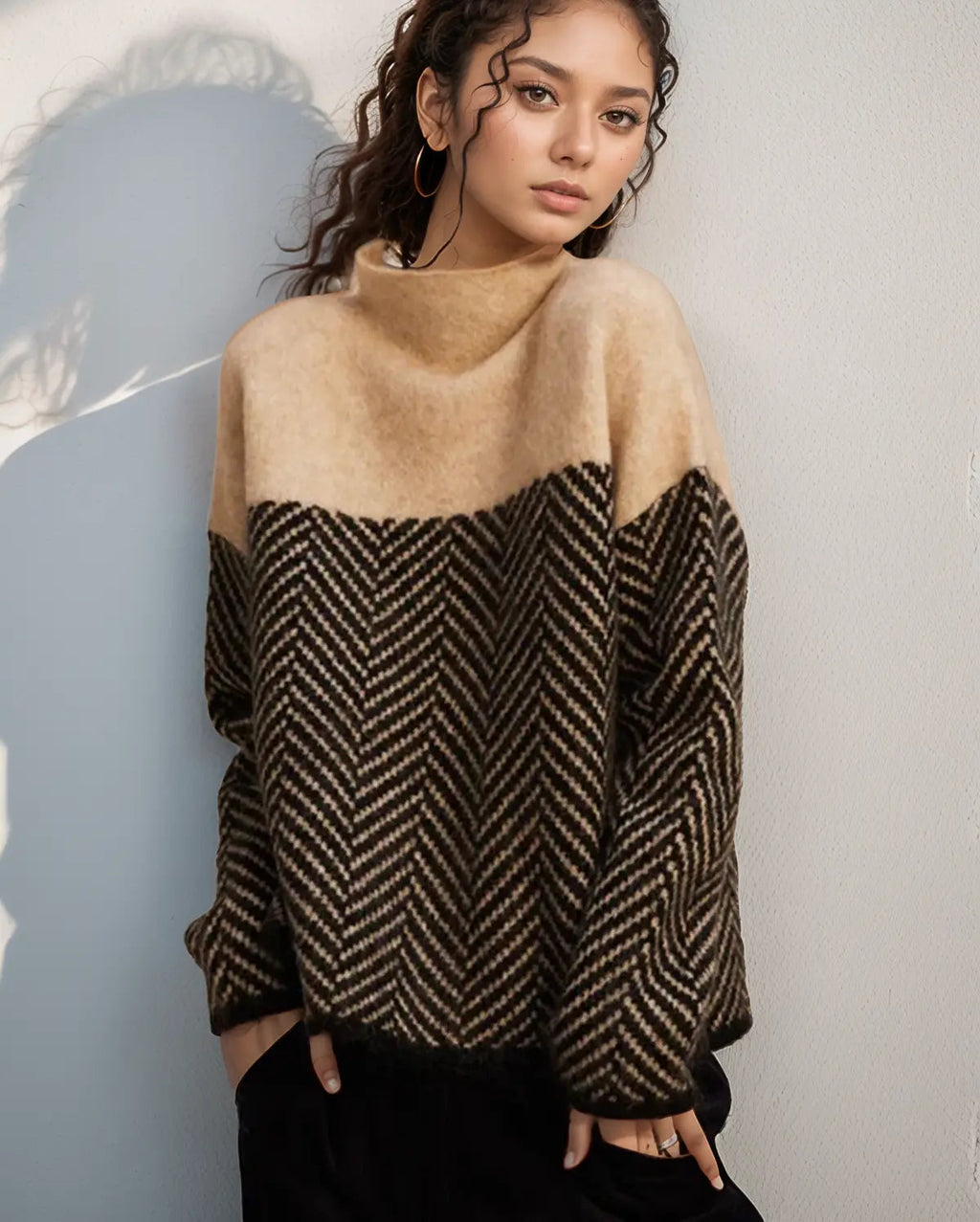 Women's Fitted Turtleneck Sweater – Soft Layering Knit