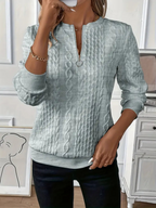 Women's High Neck Zip Sweater – Long Sleeve Zip Front Knit Pullover