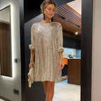 Women's Sparkly Formal Evening Dress – Glitter Party Occasion Dress