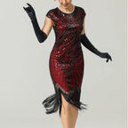 Women's Gatsby Style Glitter Dress – Vintage Sparkly Party Dress