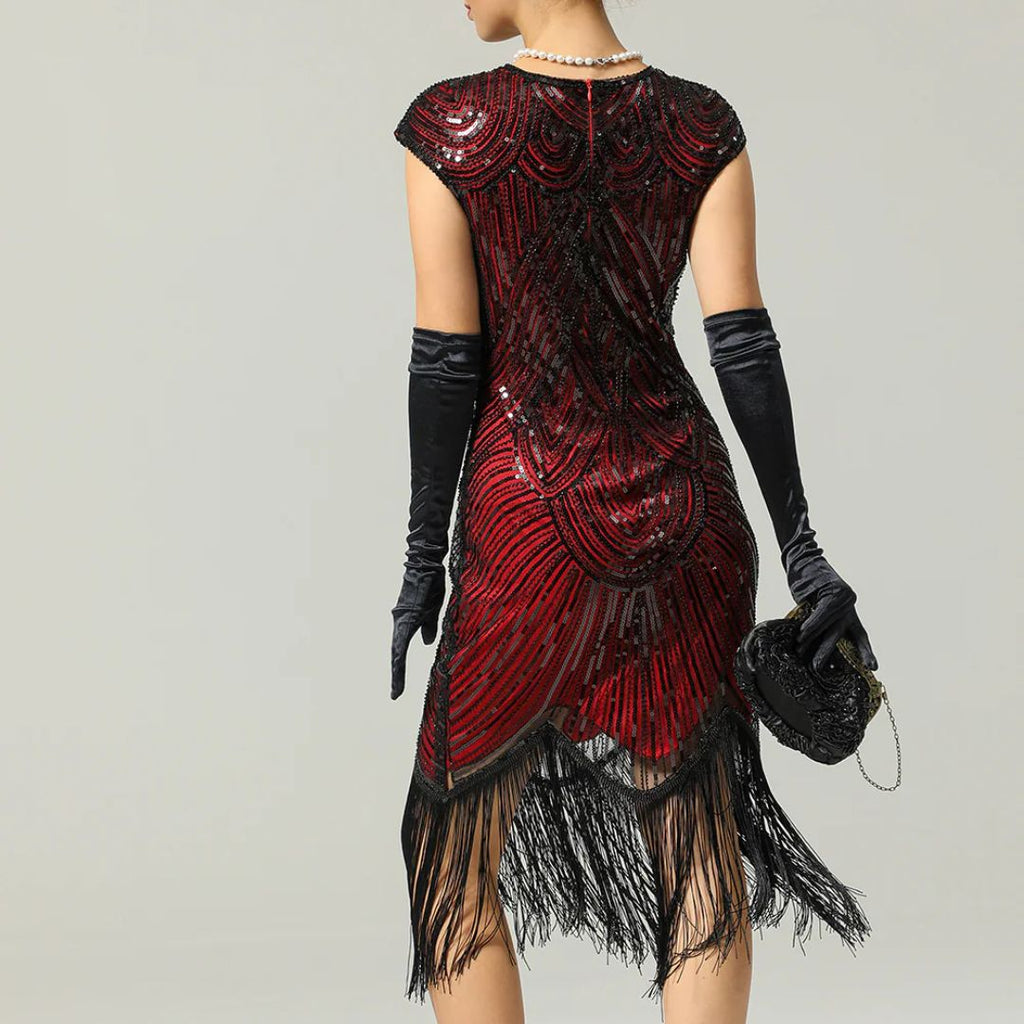 Women's Gatsby Style Glitter Dress – Vintage Sparkly Party Dress