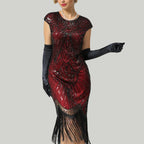 Women's Gatsby Style Glitter Dress – Vintage Sparkly Party Dress