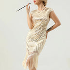 Women's Gatsby Style Glitter Dress – Vintage Sparkly Party Dress