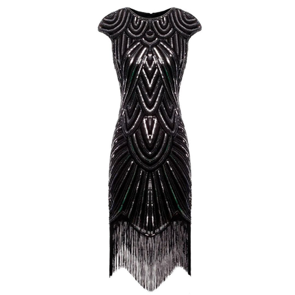 Women's Gatsby Style Glitter Dress – Vintage Sparkly Party Dress