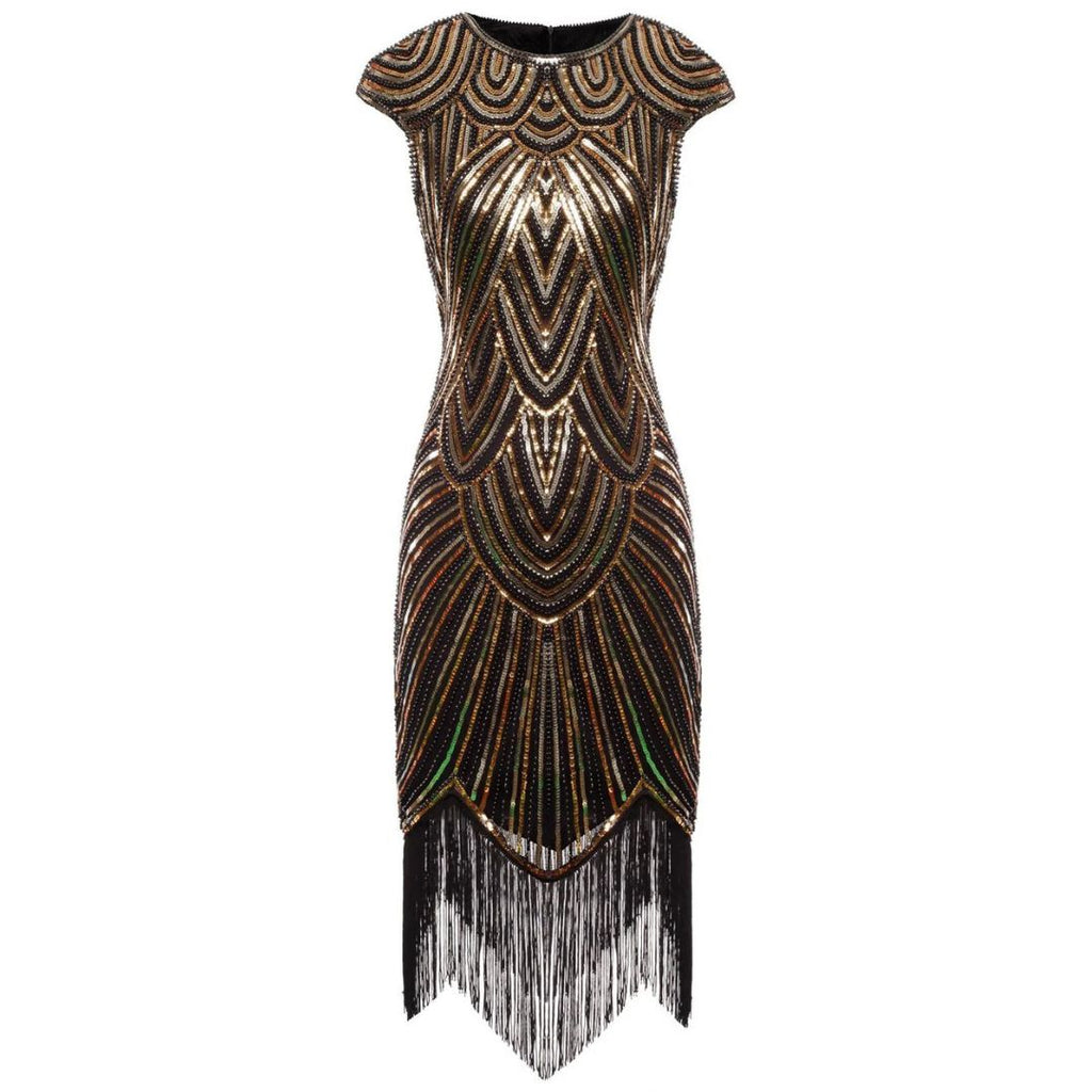 Women's Gatsby Style Glitter Dress – Vintage Sparkly Party Dress