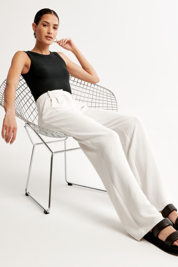 Women's High Rise Wide Leg Pants – Flowy Tailored Dress Trousers