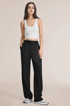 Women's High Rise Wide Leg Pants – Flowy Tailored Dress Trousers