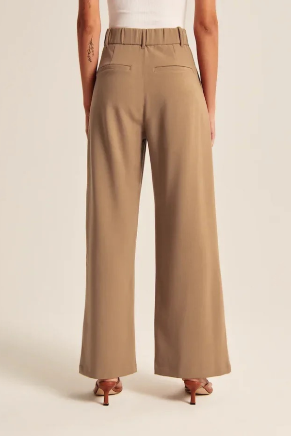 Women's High Rise Wide Leg Pants – Flowy Tailored Dress Trousers