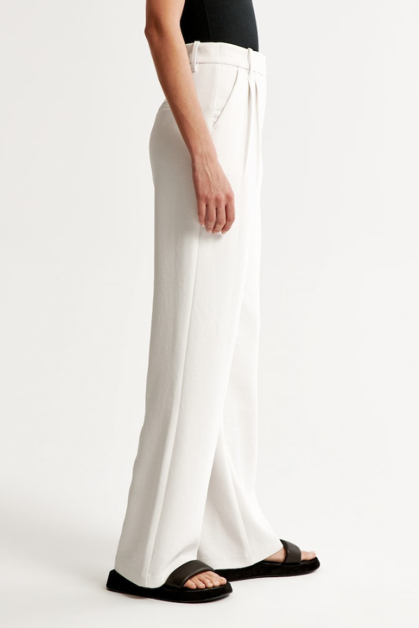 Women's High Rise Wide Leg Pants – Flowy Tailored Dress Trousers
