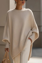 Women's Long Sleeve Oversized Sweater – Relaxed Knit Pullover