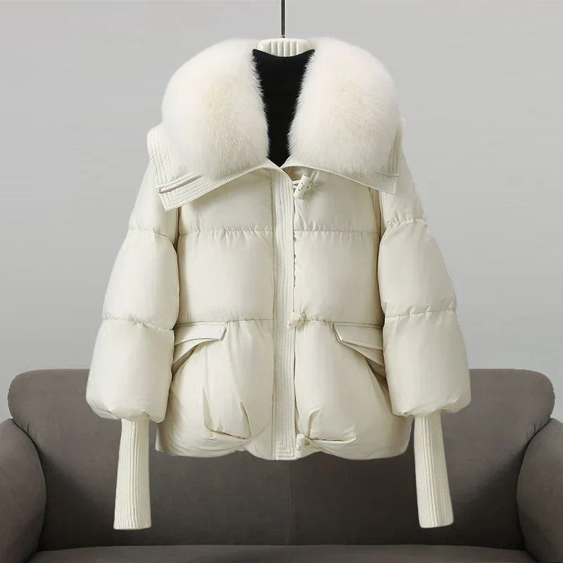 Women's Faux Fur Puffer Jacket – Longline Winter Coat