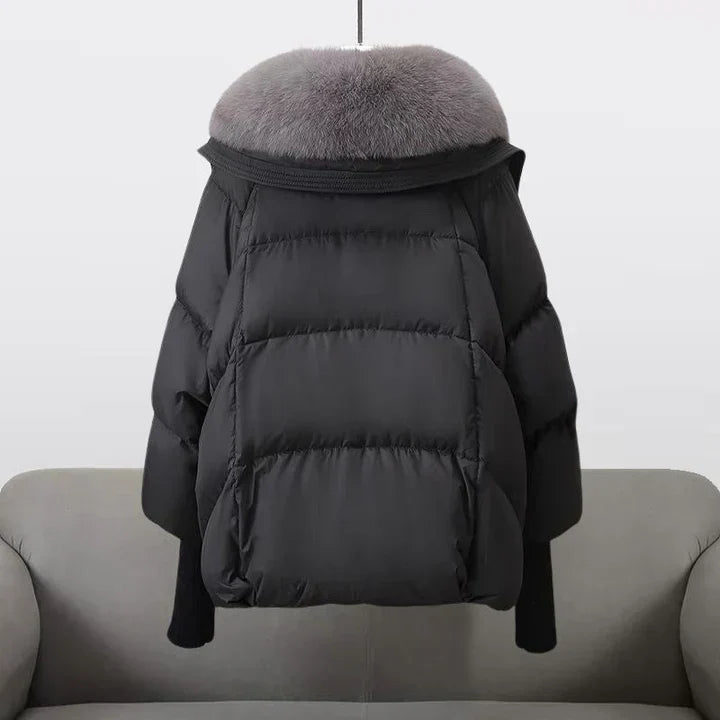 Women's Faux Fur Puffer Jacket – Longline Winter Coat