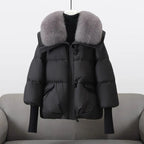 Women's Faux Fur Puffer Jacket – Longline Winter Coat