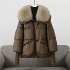 Women's Faux Fur Puffer Jacket – Longline Winter Coat