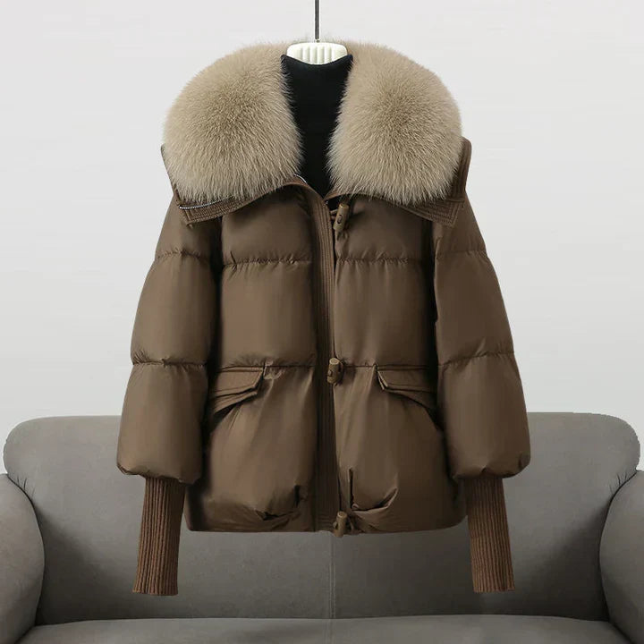 Women's Faux Fur Puffer Jacket – Longline Winter Coat
