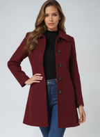 Alanah | Classic Button Coat with long sleeve and button closure