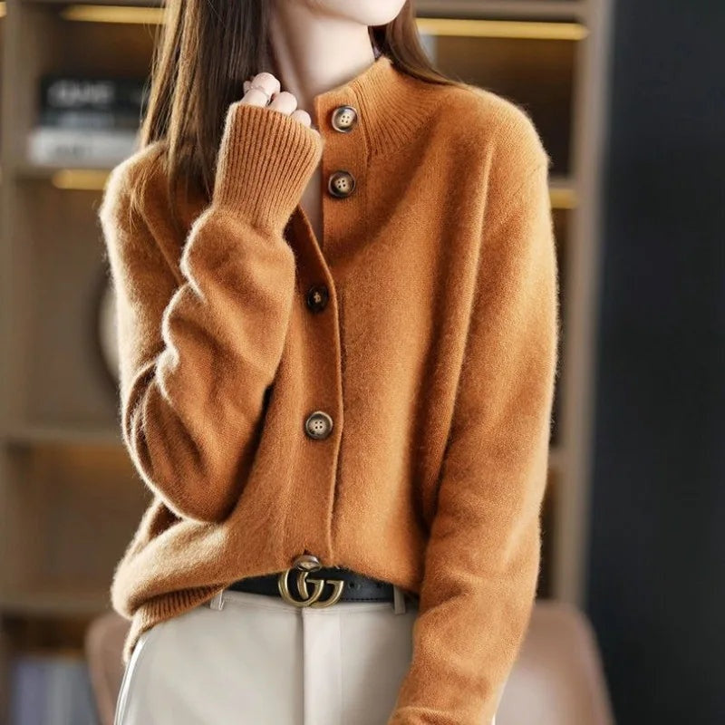 Women's Ribbed Oversized Cardigan – Relaxed Button Front Cardigan