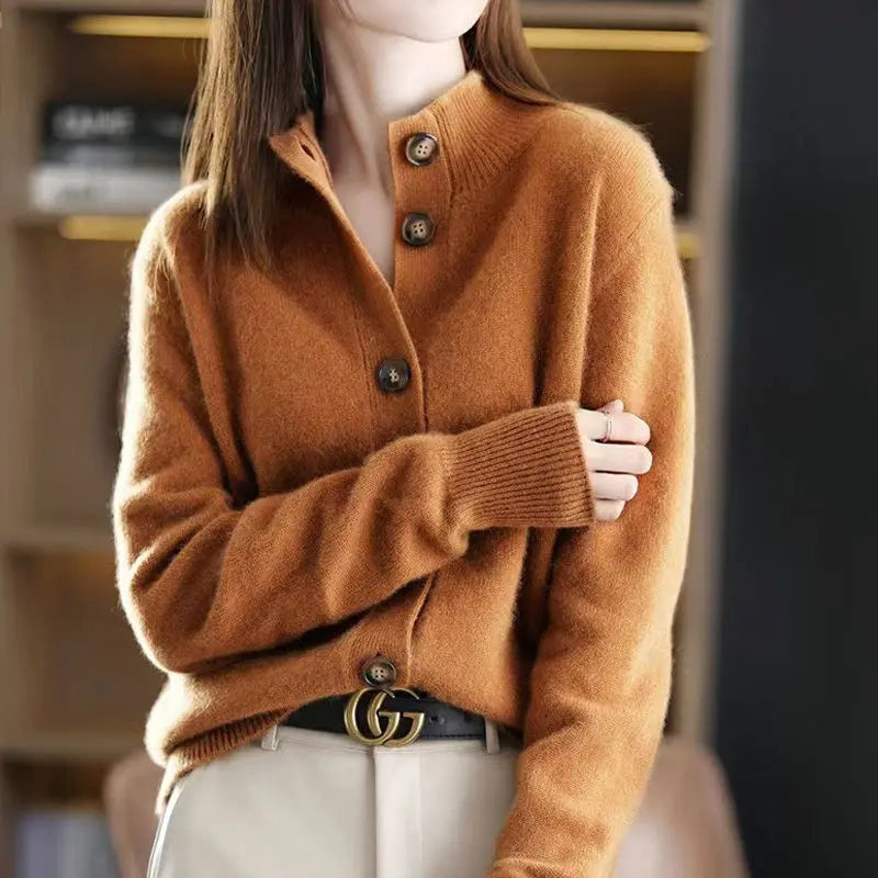 Women's Ribbed Oversized Cardigan – Relaxed Button Front Cardigan