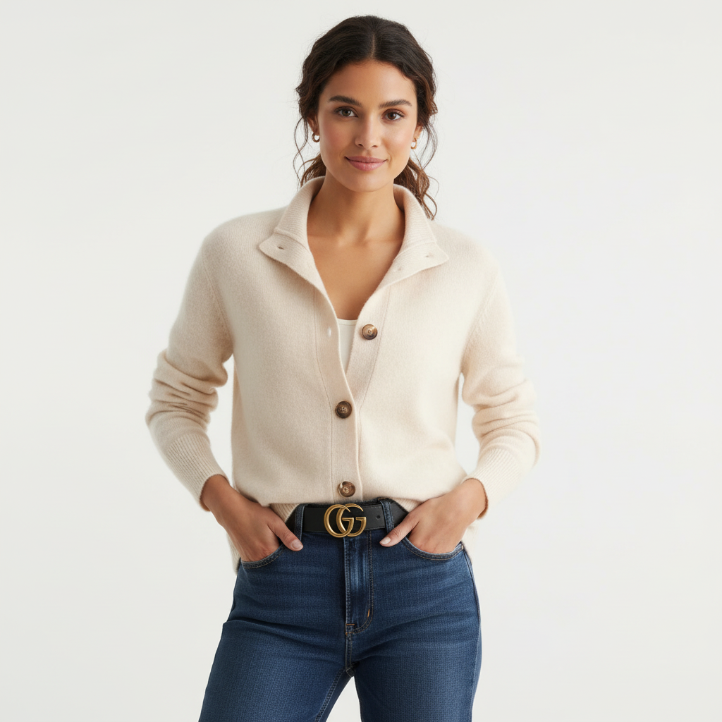 Women's Ribbed Oversized Cardigan – Relaxed Button Front Cardigan