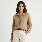 Women's Ribbed Oversized Cardigan – Relaxed Button Front Cardigan