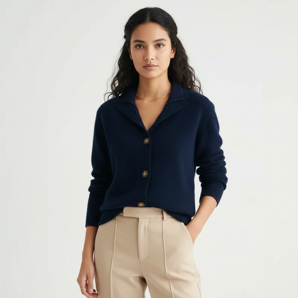 Women's Ribbed Oversized Cardigan – Relaxed Button Front Cardigan