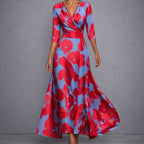 Women's Colourful Print Maxi Dress – Flowy Summer Dress