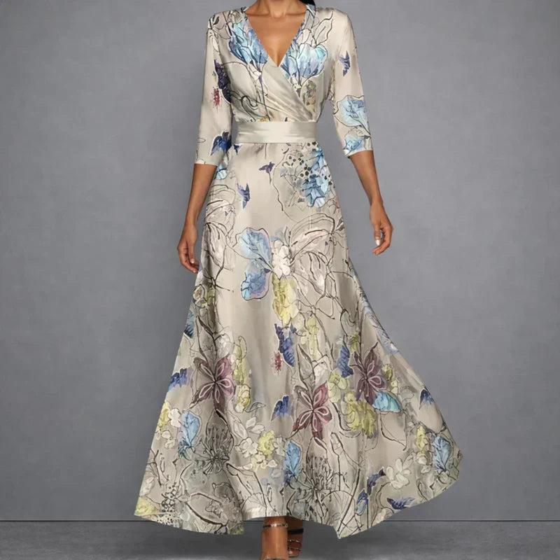 Women's Colourful Print Maxi Dress – Flowy Summer Dress