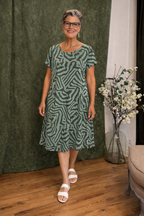 Women's Relaxed Everyday Midi Dress – Flowy Day-to-Night Occasion Dress