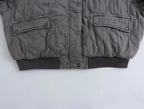 Women's Quilted Bomber Jacket – Diamond Stitch Jacket