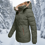 Women's Fur Hood Winter Jacket – Hooded Cold Weather Longline Coat