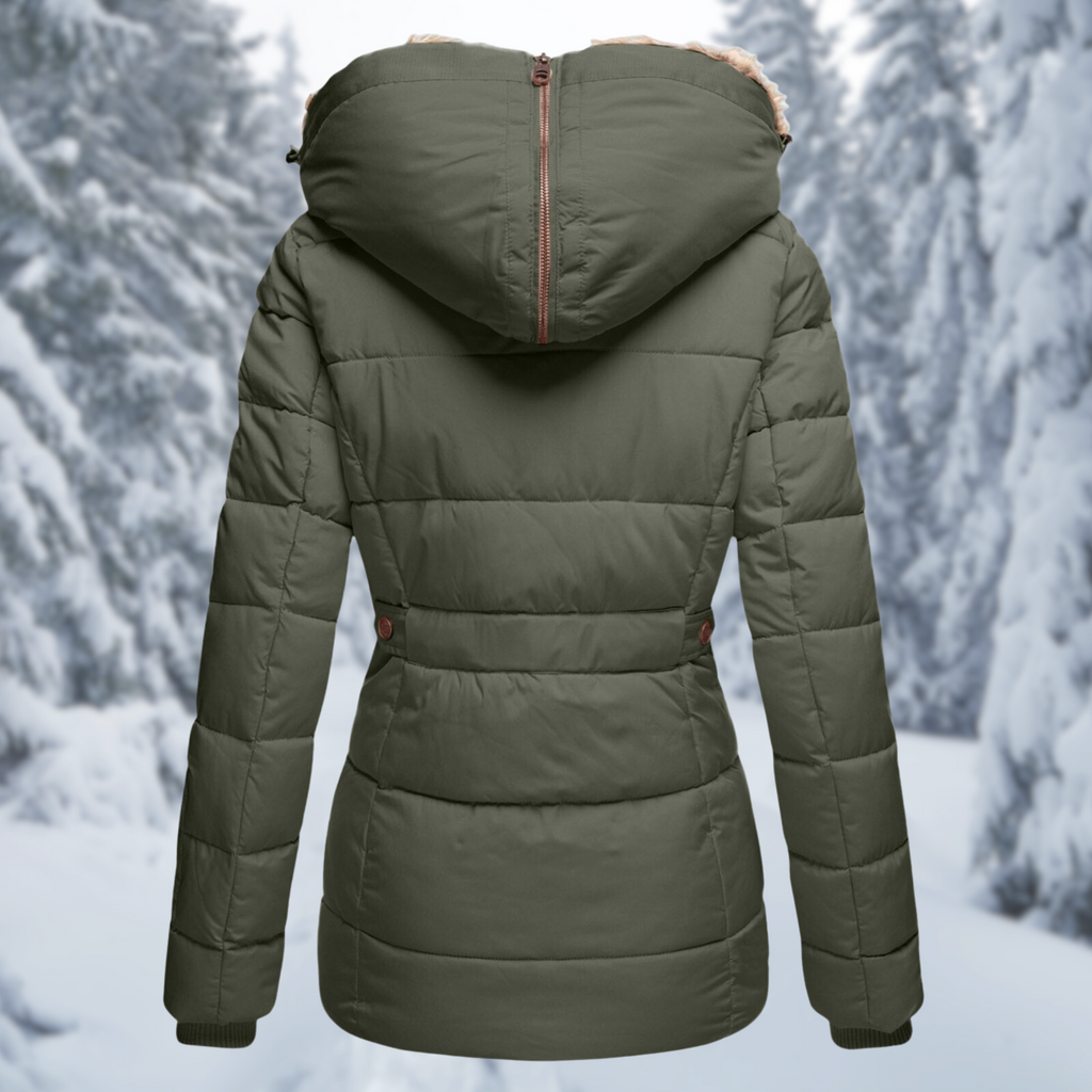 Women's Fur Hood Winter Jacket – Hooded Cold Weather Longline Coat