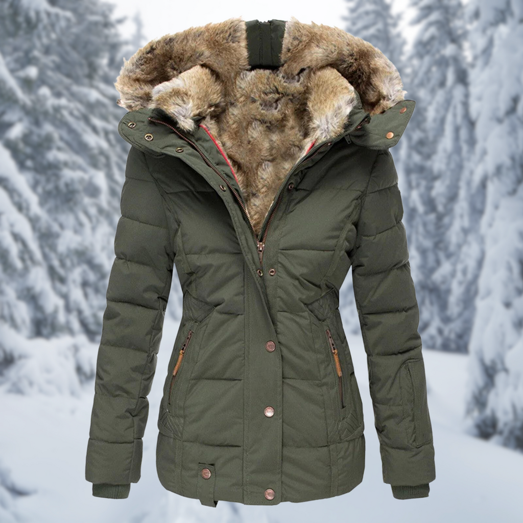 Women's Fur Hood Winter Jacket – Hooded Cold Weather Longline Coat