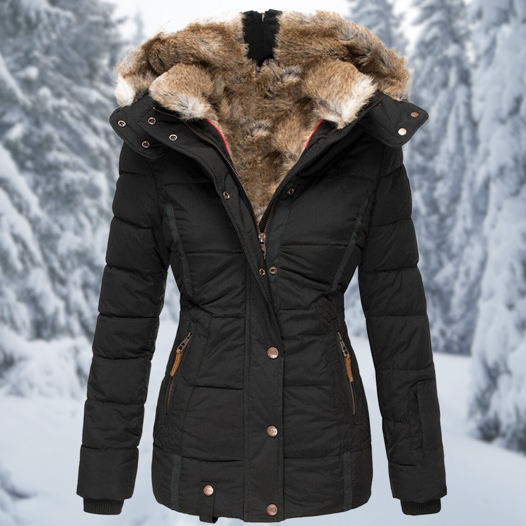 Women's Fur Hood Winter Jacket – Hooded Cold Weather Longline Coat