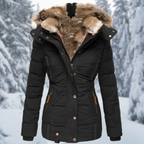 Women's Fur Hood Winter Jacket – Hooded Cold Weather Longline Coat