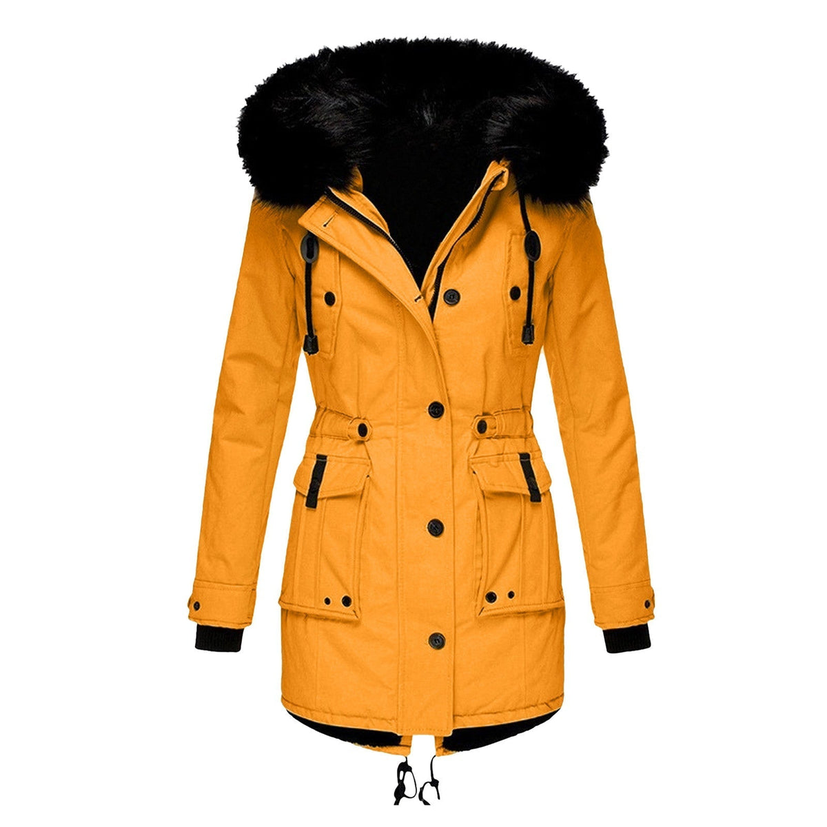 Women's Hooded Insulated Coat – Tailored Longline Cold Weather Coat