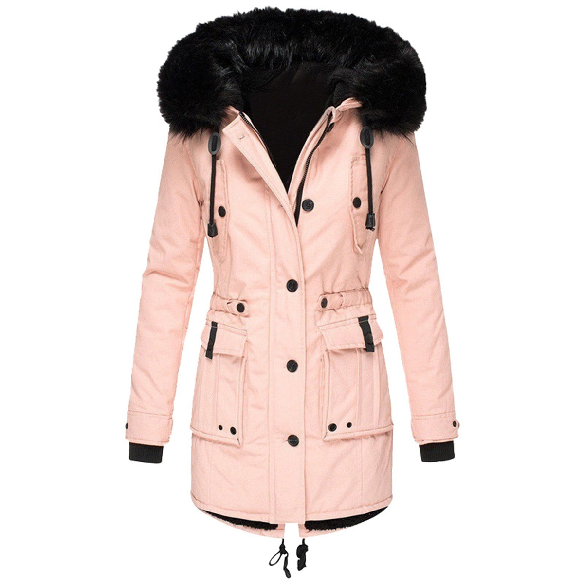 Women's Hooded Insulated Coat – Tailored Longline Cold Weather Coat