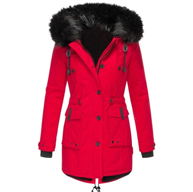 Women's Hooded Insulated Coat – Tailored Longline Cold Weather Coat