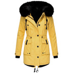 Women's Hooded Insulated Coat – Tailored Longline Cold Weather Coat