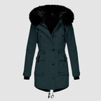 Women's Hooded Insulated Coat – Tailored Longline Cold Weather Coat