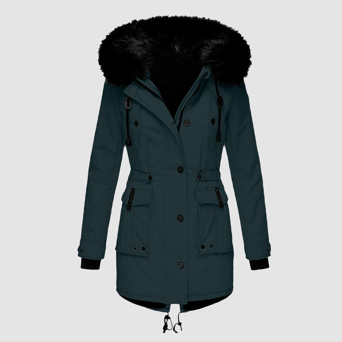 Women's Hooded Insulated Coat – Tailored Longline Cold Weather Coat