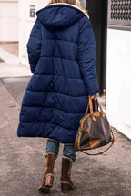 Women's Reversible Hooded Winter Coat – Longline Cold Weather Coat