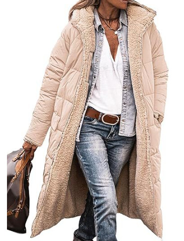Women's Reversible Hooded Winter Coat – Longline Cold Weather Coat