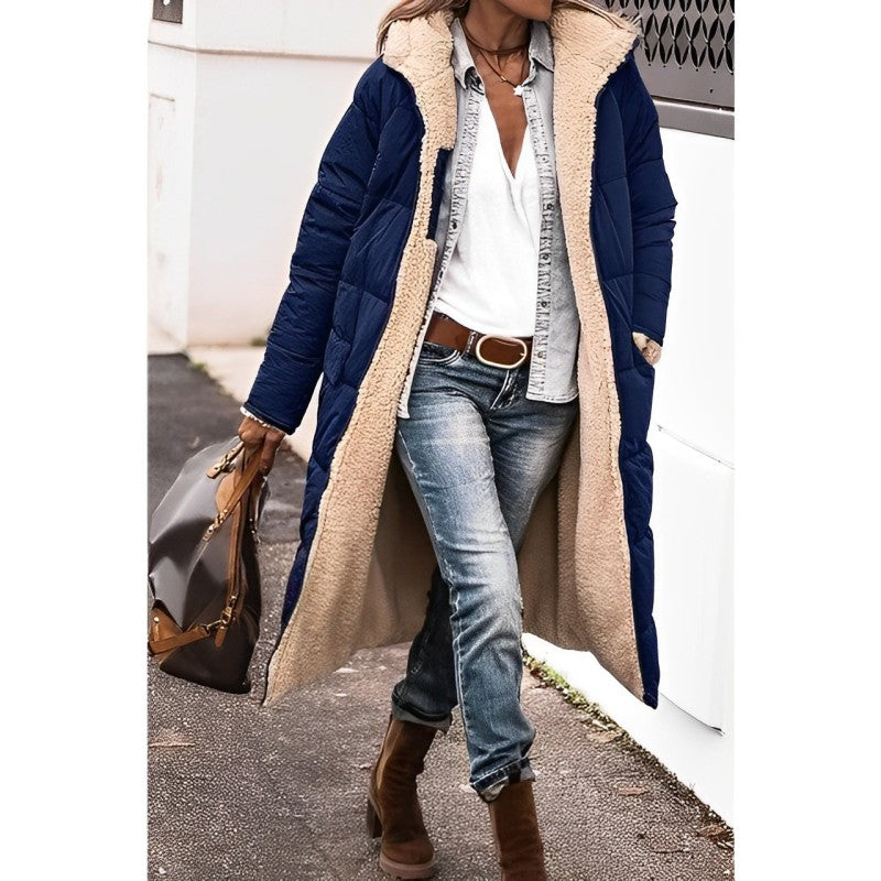 Women's Reversible Hooded Winter Coat – Longline Cold Weather Coat