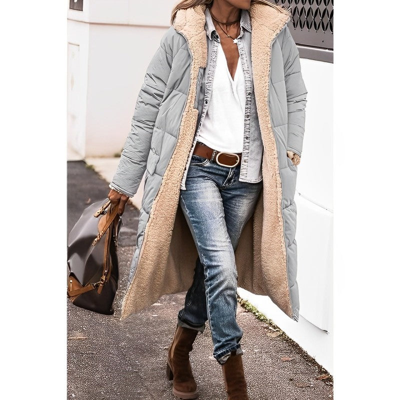 Women's Reversible Hooded Winter Coat – Longline Cold Weather Coat