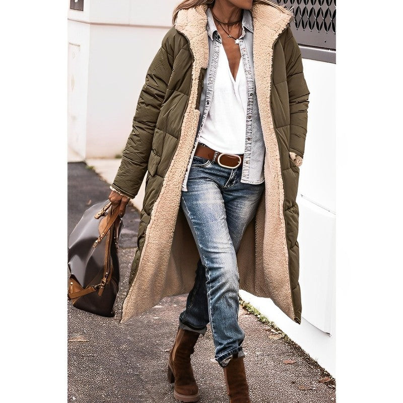 Women's Reversible Hooded Winter Coat – Longline Cold Weather Coat