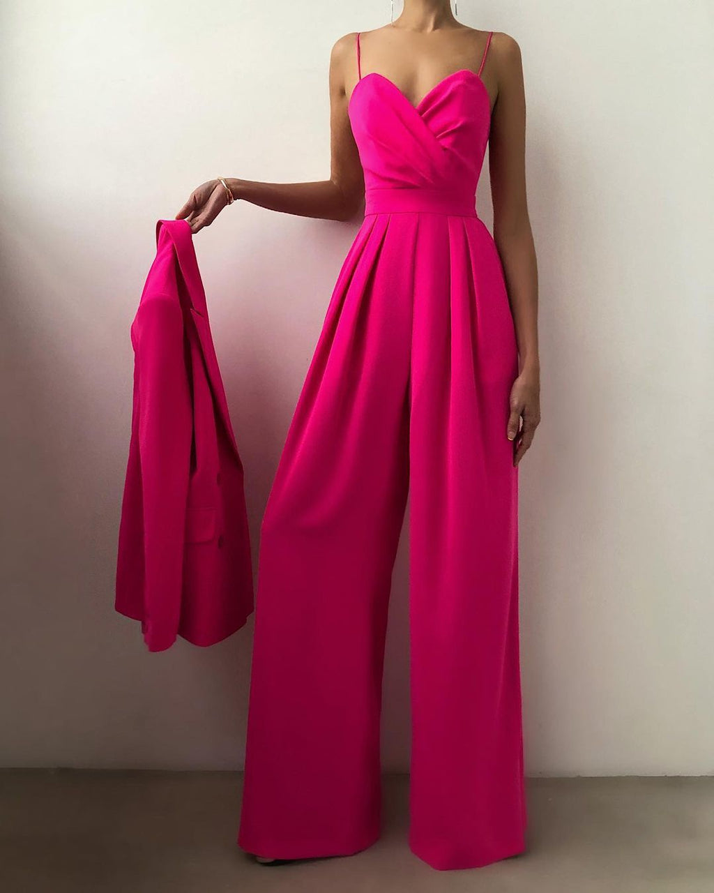 Women's Flowy Wide Leg Jumpsuit – Sleeveless Formal Occasion Jumpsuit