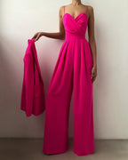 Women's Flowy Wide Leg Jumpsuit – Sleeveless Formal Occasion Jumpsuit